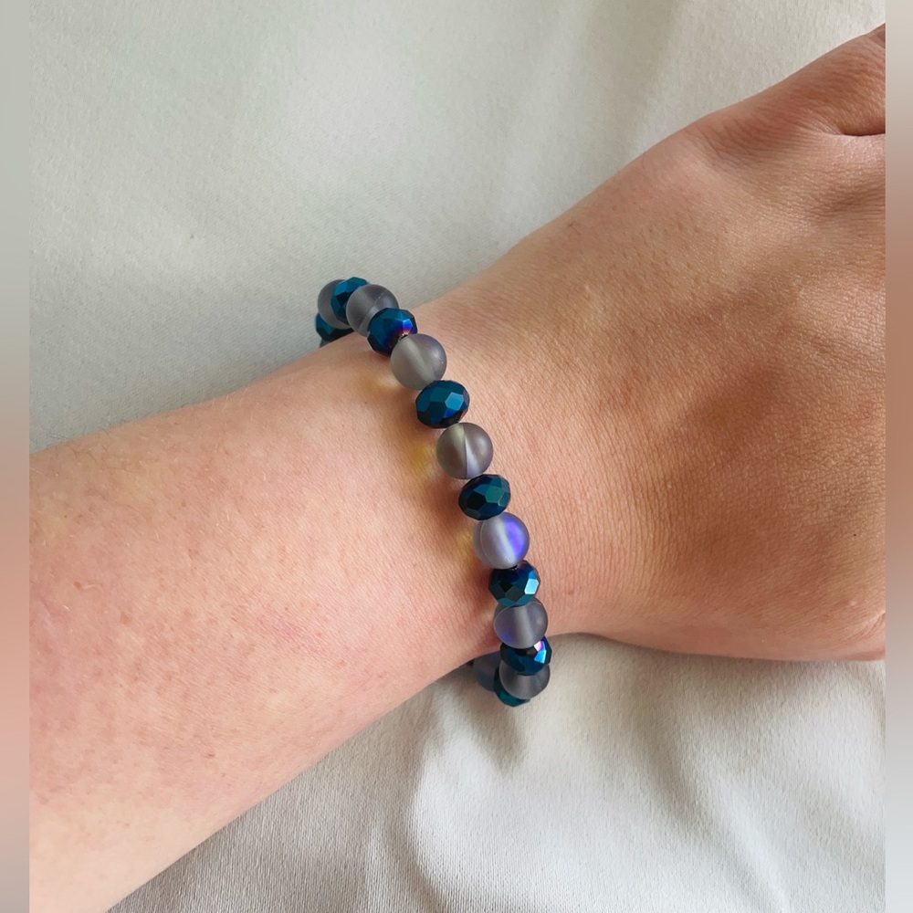 Handmade Cobalt Blue & Luminous Glow Bracelet